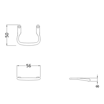 Ручки для сиденья на унитаз Burlington A51 BNKL никель