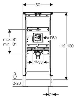 Система инсталляции для писсуаров Geberit Duofix 111.689.00.1 для сенсорных приводов