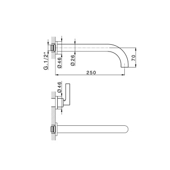 Смеситель для раковины Cisal Grace GL01351121 хром
