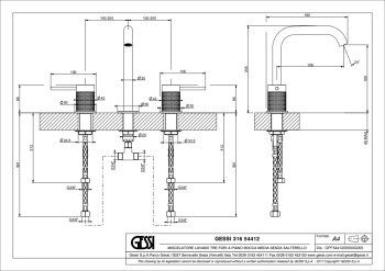 Смеситель для раковины Gessi 54412.708 медь