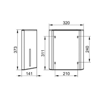 Дозатор бумажных полотенец Keuco Plan 14985010000 хром\черный