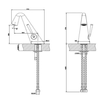 Смеситель для раковины Gessi 45001.299 черный