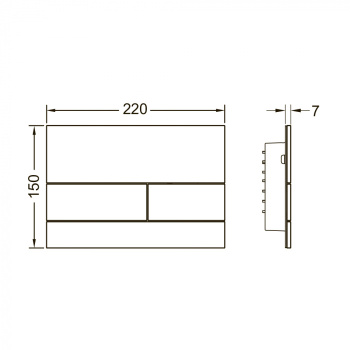 TECEsquare II. Панель смыва, стекло черное сатинированное (Продаем отдельно)