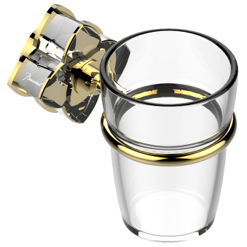 Стакан THG Petale De Cristal Clair Lisere Dore U6E-F01-536 полированный хром