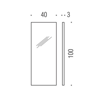 Зеркало Colombo Gallery 40x100см хром B2006.CR