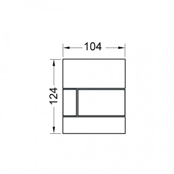Клавиша смыва Tece Square Urinal 9242802 белое стекло кнопка хром