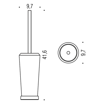 Туалетный ерш Colombo Road напольный, хром/матовое стекло B8006.CR-VAN