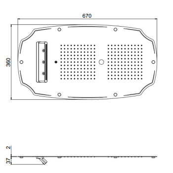 Встраиваемая в потолок душевая система Carimali Mydream Colonial 700x400 242 форсунки,3 потока воды:дождь,каскад,распылитель,хромотерапия, хром 23072XN/S-CRX