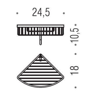 Угловая полочка Colombo Angolari хром B9616.CR