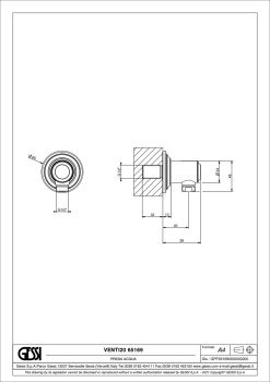 Шланговое подключение Gessi Venti20 65169.149 Finox Brushed Nickel