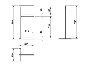 Полотенцедержатель Gessi Rettangolo 20939.099 Black Xl