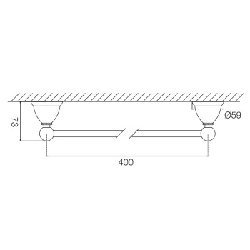 Полотенцедержатель Fima Carlo Frattini Style 400, хром F6040/40CR
