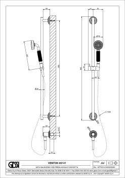 Душевой гарнитур Gessi VENTI20 65141.149 Finox Brushed Nickel