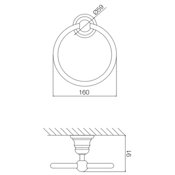 Полотенцедержатель кольцо Fima Carlo Frattini Victory хром F6062/1CR