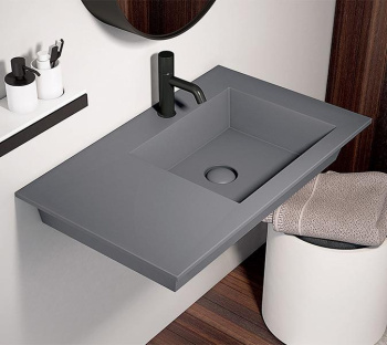 Раковина подвесная Cielo Era ERLA80DX BR 80 см правая серый