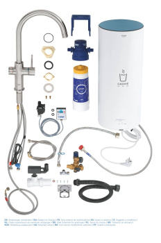 Смеситель для кухни GROHE Red Duo, бойлер L-size, суперсталь, 30079DC1