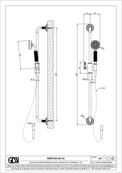 Душевой гарнитур Gessi Venti20 65144.708 Copper Brushed PVD