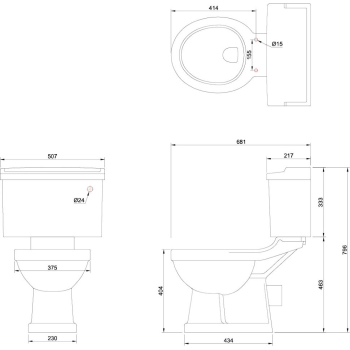 Бачок для унитаза Burlington RC50 белый