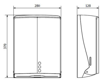 Диспенсер для бумажных полотенец Nofer ABS пластик белый 04047.W