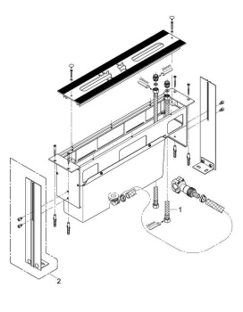 Монтажный ящик для установки смесителей на бортик ванной GROHE 29037000