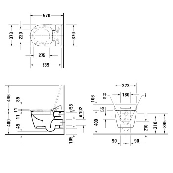 Сиденье с функцией биде Duravit Sensowash Slim 611000002502300 белый