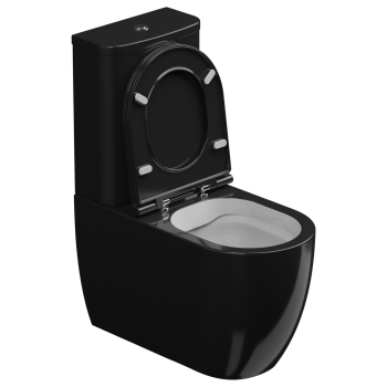 Чаша напольного унитаза GSG Ceramic Design Like White/Black Shiny LKMBLBI000/002P