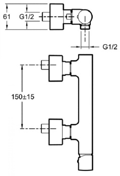 Смеситель для душа Jacob Delafon Toobi E8962-BN