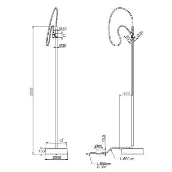 Душевая колонна с одним выходом INGIRO Fima Carlo Frattini Outdoor нержавеющая сталь F5972INOX