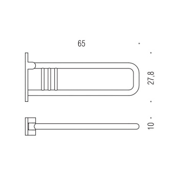 Поручень для инвалидов Colombo Complementi хром B9727.CR