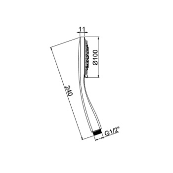 Ручной душ Almar Posh ABS, nickel brushed E082051.NB