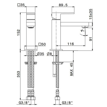 Смеситель для раковины Kerama Marazzi Futura 66412KM.01.093 черный
