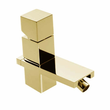 Bossini Cube Смеситель для биде на 1 отв., с заглушкой 1”1/4, цвет: золото Z004401.021