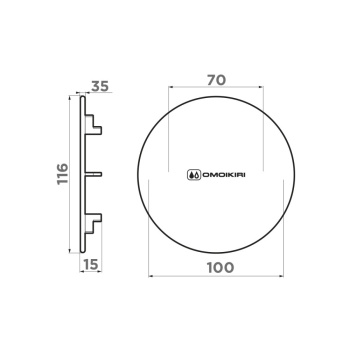Декоративная накладка Omoikiri DEC-GB графит 4956763