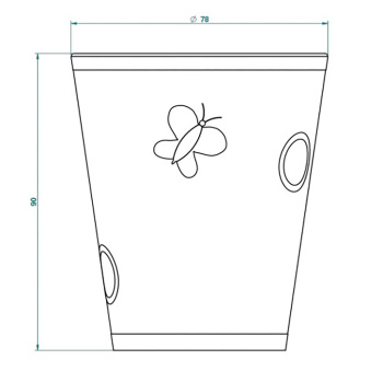 Чашка керамическая THG Capucine Mauve Decor Or A7D-A02-4608 белый