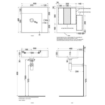 Раковина подвесная Cielo Enjoy EJLA50SF CP 50 см розовый