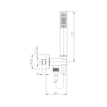 Bossini Zen Душевой гарнитур, с держателем и ручным душем, цвет: хром c12002.030
