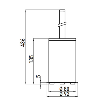 Туалетный ершик Emco System2 напольный 3515 001 01 хром