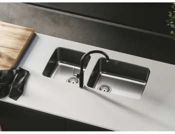 Смеситель для мойки ALVEUS ARC 80 хром черный,