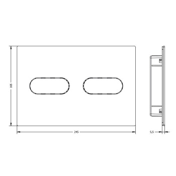 Клавиша смыва Artceram черный металл браширой PVD 711.000.AB