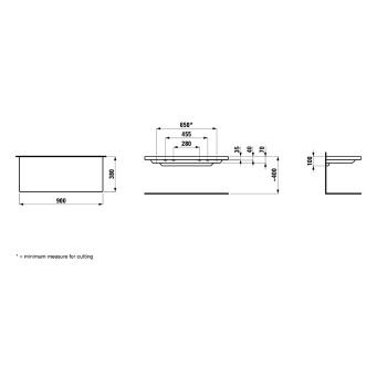 Laufen Living Square Керамическая полка навесная 900х380x35 (100) мм, обрезается до 650 мм, белый
