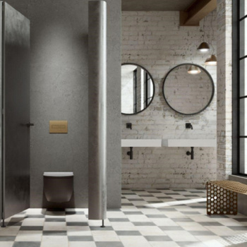 TECEsolid. Панель смыва  с двойной системой смыва для унитаза, цвет Бронза с текстурой ромбы