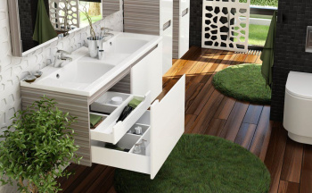 Тумба под умывальник Ravak SD 1300 Classic латте/белая X000000943