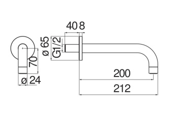 Излив Nobili AV00158/36BM черный