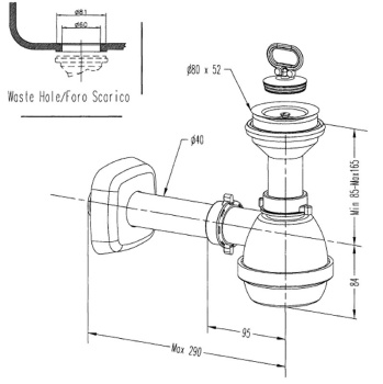Сифон для раковины Hatria SPECIALS YXZ801