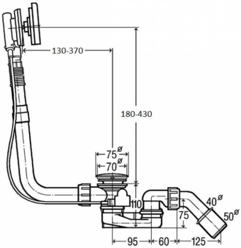 Слив-перелив Viega 727741 хром
