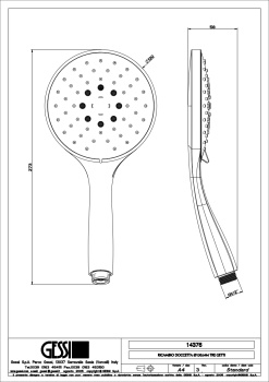 Душевая лейка Gessi 14376.720 Nickel PVD
