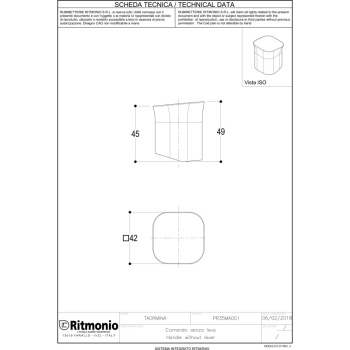 Ручка для смесителя Ritmonio Taormina хром PR35MA001CRL