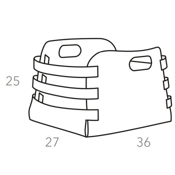Корзина ADJ Riga 27x36xH25, эвкалипт/небесный 9687.60/50