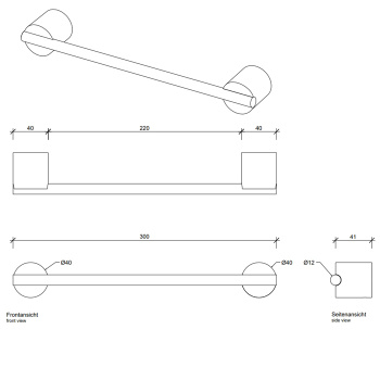 Полотенцедержатель Decor Walther Stone 975054 белый / хром