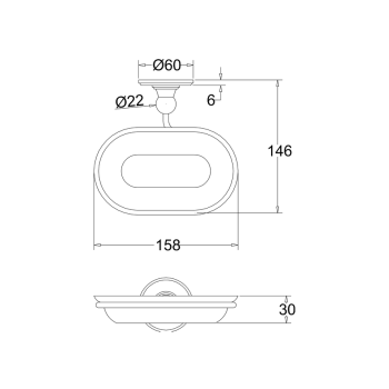 Мыльница Burlington Black BX24 черный